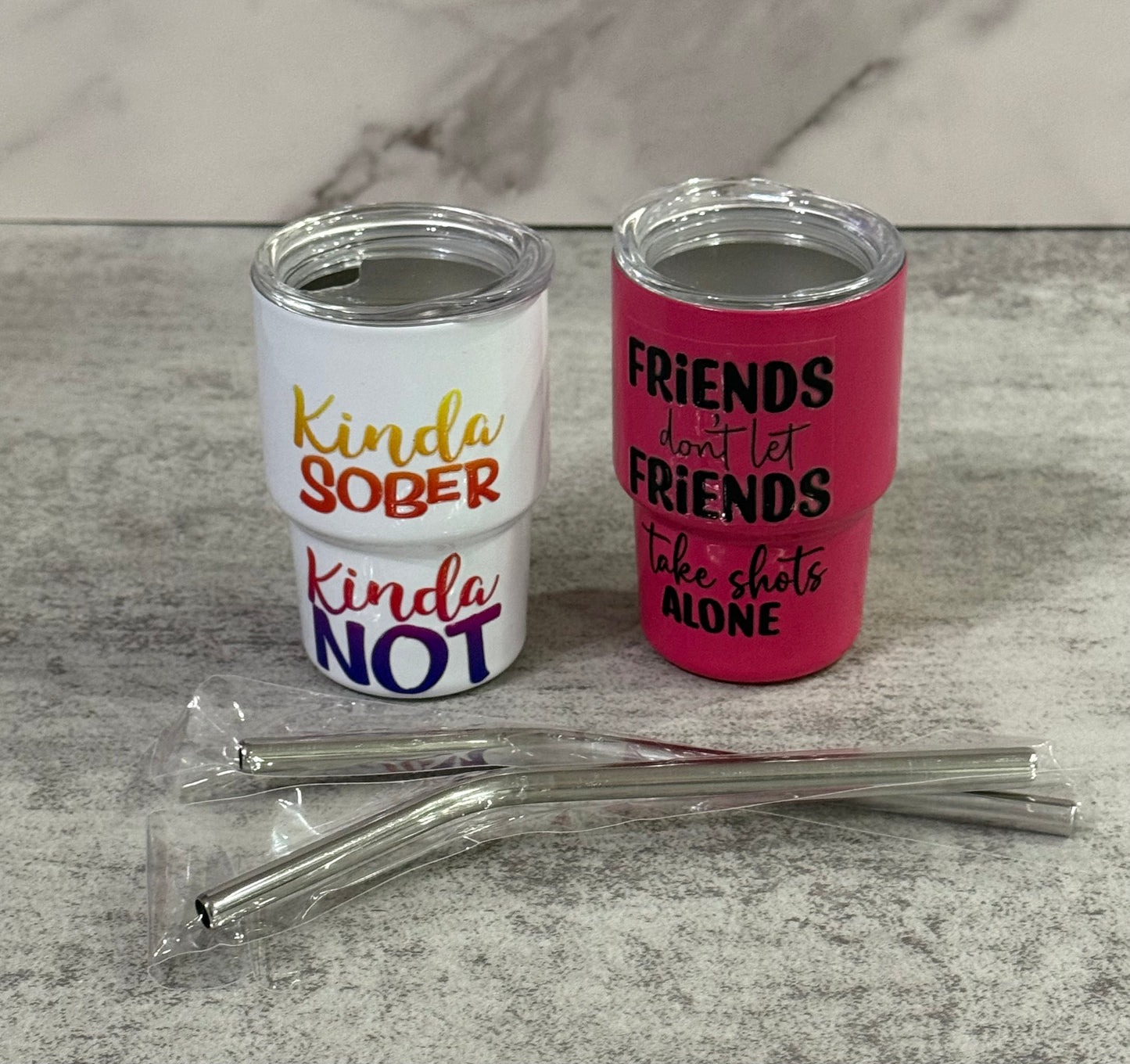 3 oz Stainless Steel Shot Glass Set