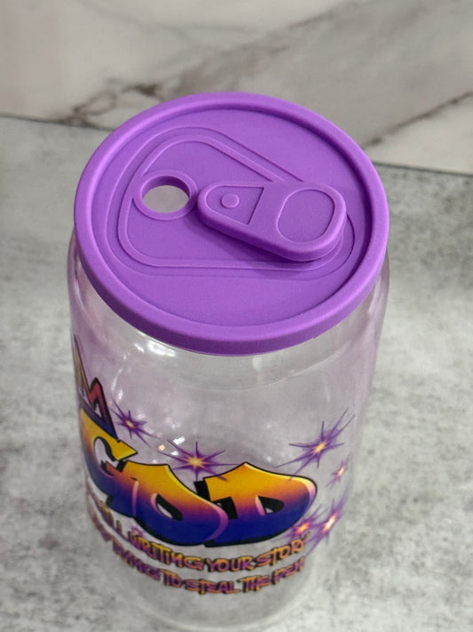 God Is Still Writing Your Story Stop Trying To Steal the Pen 16 oz Glass Cup