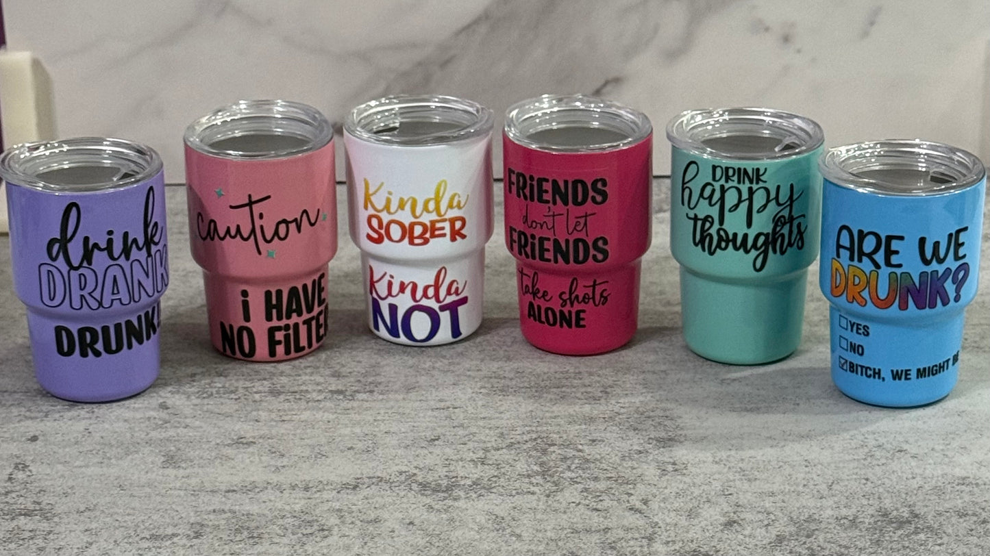 3 oz Stainless Steel Shot Glass Set
